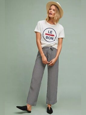 Sanctuary by Anthropologie Black & White Low Rise Summer Gingham Capris Size 27